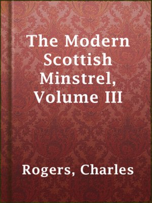 cover image of The Modern Scottish Minstrel, Volume III